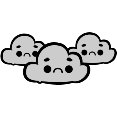 kawaii grey clouds