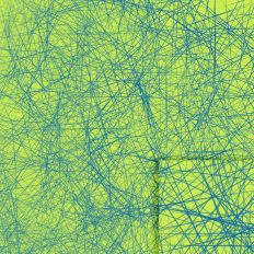 Blue and Citron Green Abstract Lines Printable Background
