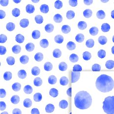 Patriotic Blue Watercolor Dots Printable Pattern