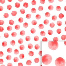 Patriotic Red Watercolor Dots Printable Pattern
