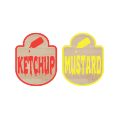 Ketchup & Mustard Labels