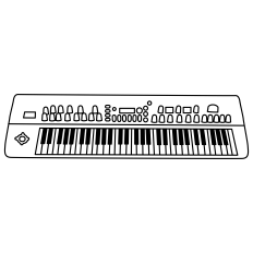 Electric Keyboard Outline
