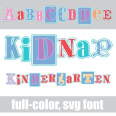 Kidnap Kindergarten Color Font