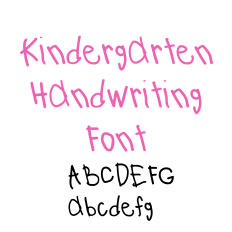 Kindergarten Handwriting Font