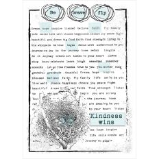 be brave fly print & cut digital art card 
