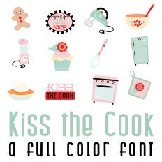 Kiss the Cook Full Color Font