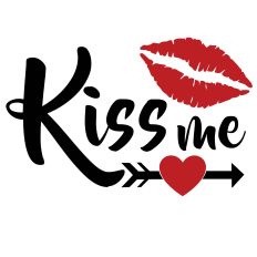 Kiss Me with arrow and lips