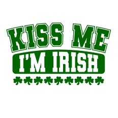 Kiss Me I'm Irish Layered Cut Design