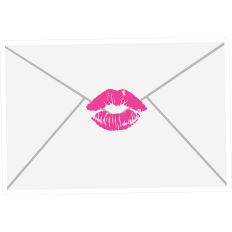 Kissing Lips on Envelope Valentine’s Day - Print and Cut