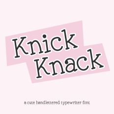 Knick Knack Typewriter Font