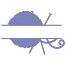 Split Ball of Yarn and Knitting Needles for Personalizing