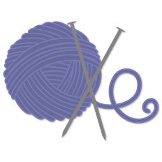 Ball of yarn and knitting needles