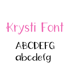 Krysti Font, Handwritten Font