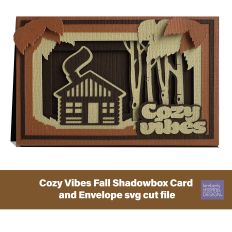 Fall Shadow Box Card Cozy Vibes
