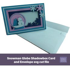 Snowman Snow Globe Shadowbox Card