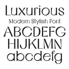 BFC Luxurious Modern Stylish Fashion Sans Font