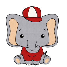  Cute Elephant svg layered file