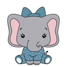  Cute Elephant svg layered file