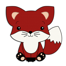 Cute fox svg layered file