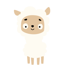 Cute llama svg layered file
