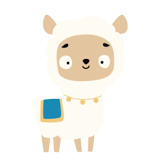 Cute llama svg layered file