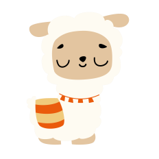 Cute llama svg layered file