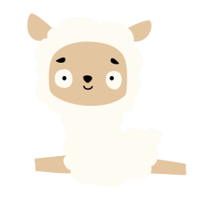 Cute llama svg layered file