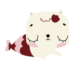 Cat mermaid svg layered file