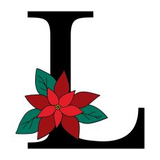 L Poinsettia Monogram