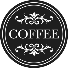 simple round coffee label