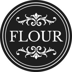 simple round label flour