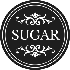 simple round sugar label