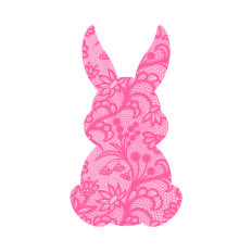 Lace Easter Bunny Sublimation Design | Lace Easter Sublimation Design