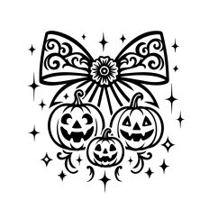 Lace bow and pumpkins