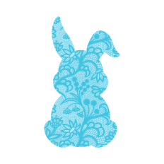 Lace Easter Bunny Sublimation Design | Lace Easter Sublimation