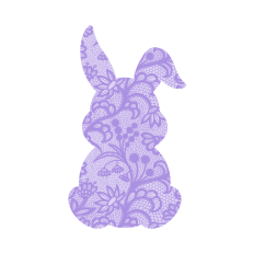 Lace Easter Bunny Sublimation Design | Lace Easter Sublimation