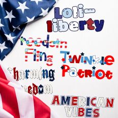 Land of Liberty Color Font Bundle