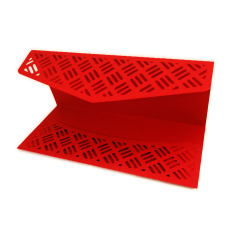 Cash Env Diag Lattice Flap Bi Fold Pocket