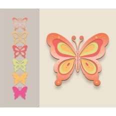 Layered Butterfly Template Cut File for Silhouette Studio