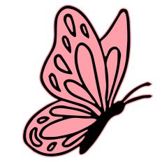 Layered Flying Butterfly