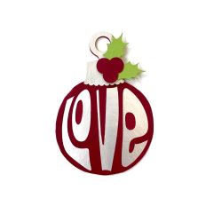 Layered Ornament Tag Love