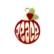 Layered Tag Ornament Peace