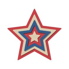 Layered Patriotic Star