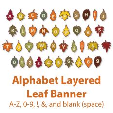 Alphabet Layered Leaf Banner