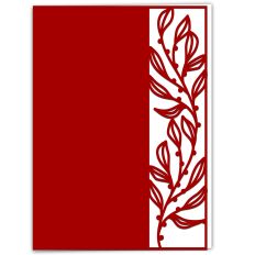 Leafy Berry Branches Lace Edged Card