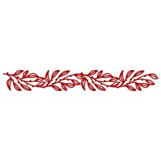 Leafy Berry Branches Repeating Border