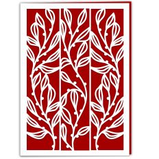 Leafy Branches Lace Greetings Card