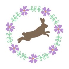 Leaping Easter Bunny Floral Wreath - DIY Spring Craft for Silhouette Design Studio