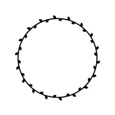 Leaves round frame