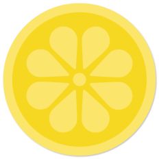 Bright Yellow Lemon Slice 